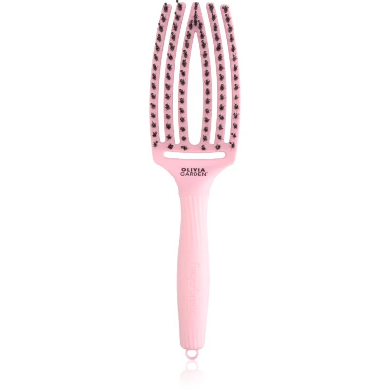 Olivia Garden Fingerbrush ThinkPink Boar & Nylon Jaipur Rose kartáč na vlasy 1 ks