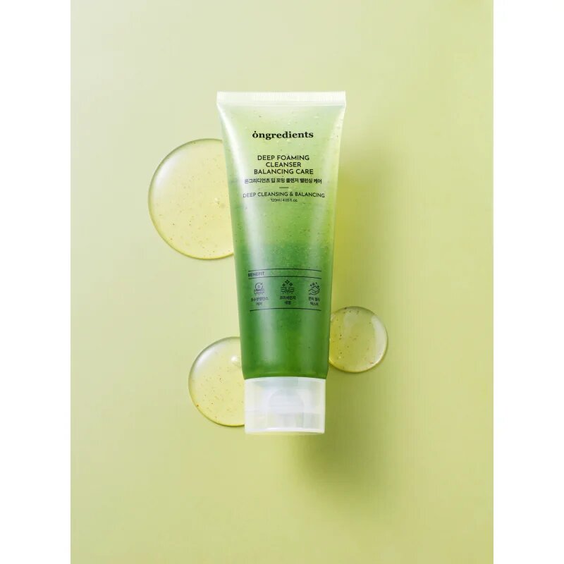 Ongredients Balancing Care Deep Foaming Cleanser zklidňující čisticí pěnivý gel proti nedokonalostem pleti 120 ml
