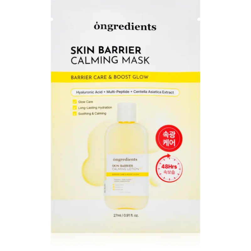 Ongredients Skin Barrier Calming Mask zklidňující plátýnková maska pro posílení kožní bariéry 1 ks