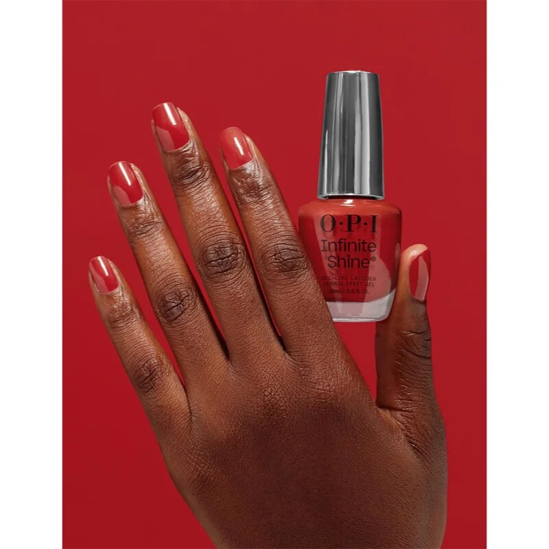 OPI Infinite Shine Silk lak na nehty s gelovým efektem BIG APPLE RED ™ 15 ml