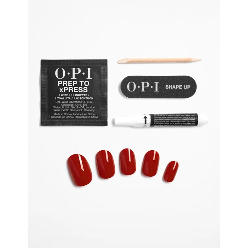 OPI xPRESS/ON umělé nehty Big Apple Red 30 ks