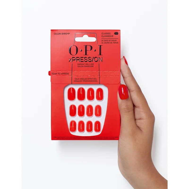 OPI xPRESS/ON umělé nehty Cajun Shrimp 30 ks