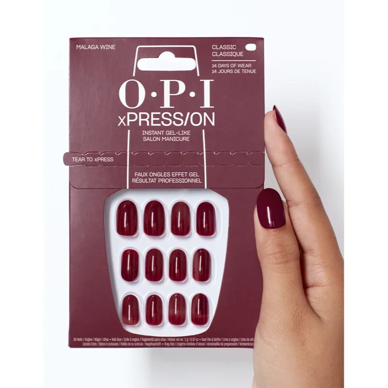 OPI xPRESS/ON umělé nehty Malaga Wine 30 ks