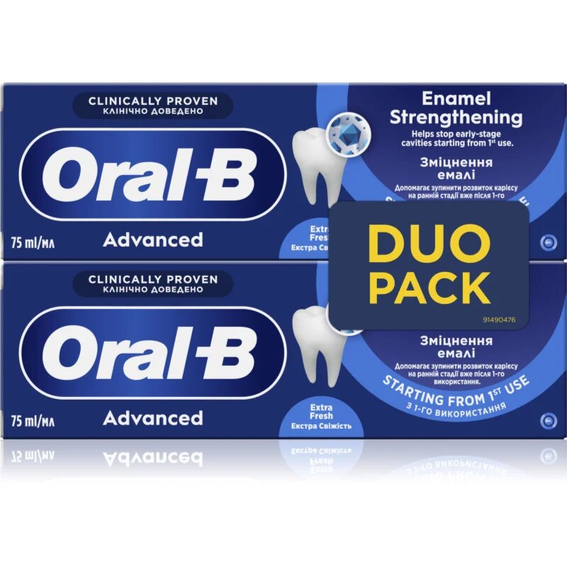 Oral-B Advanced Enamel Strengthening zubní pasta pro posílení zubní skloviny Extra Fresh 2x75 ml