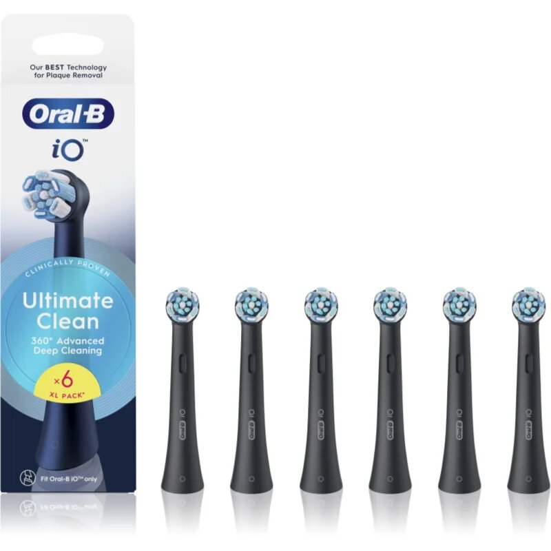 Oral-B iO Ultimate Clean náhradní hlavice pro zubní kartáček Black 6 ks