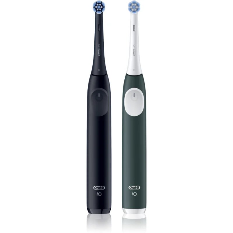 Oral-B iO2 sada zubních kartáčků a náhradních hlavic DUO BALENÍ Matt Black & Forest Green 1 ks