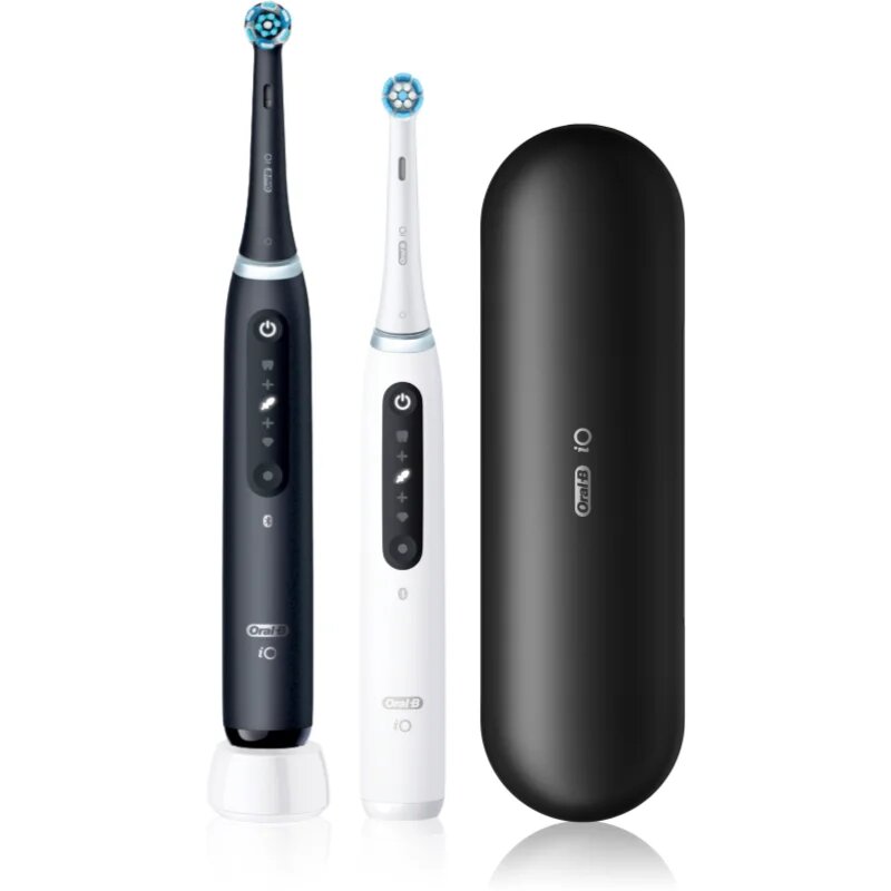 Oral-B iO5 sada zubních kartáčků a náhradních hlavic s pouzdrem DUO Black & White 2 ks