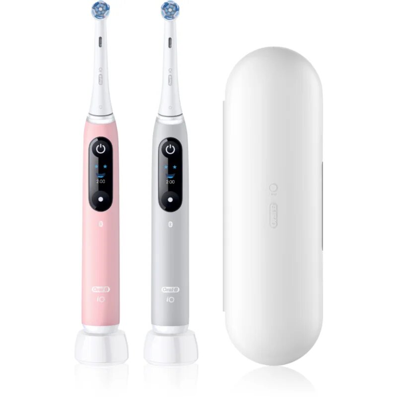 Oral-B iO6 Connected Coach sada zubních kartáčků a náhradních hlavic s pouzdrem DUO BALENÍ 2 ks