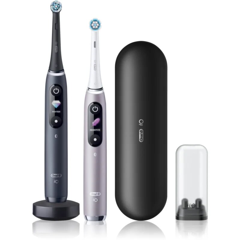 Oral-B iO9 set 2 zubních kartáčků s nabíjecím pouzdrem DUO Black Onyx & Rose Quartz 1 ks