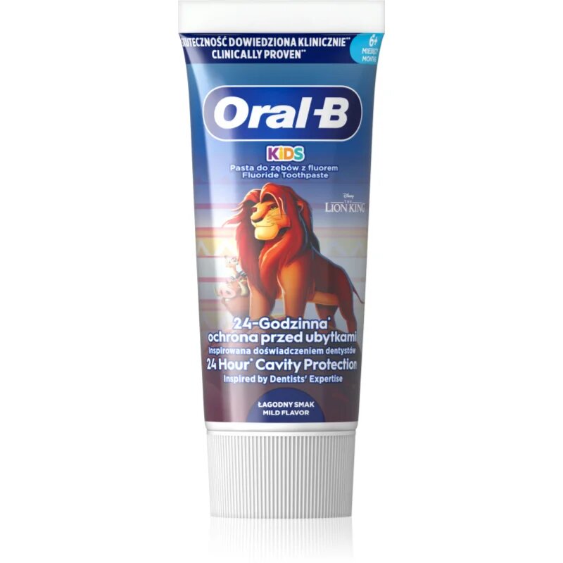 Oral-B Kids Lion King dětská zubní pasta s ovocnou příchutí 6 m+ 60 ml