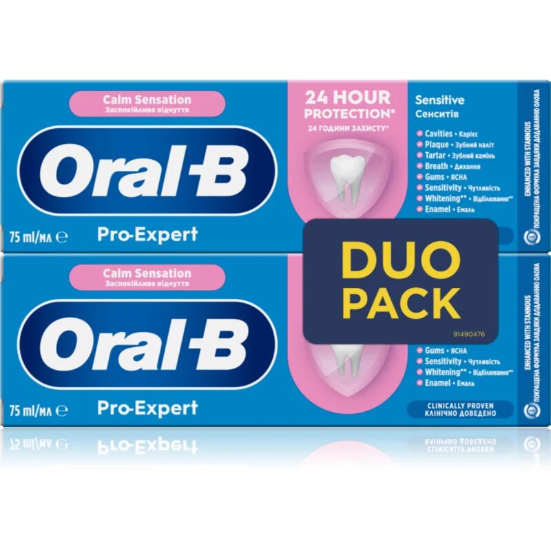 Oral-B Pro-Expert Calm Sensation zklidňující zubní pasta 2x75 ml
