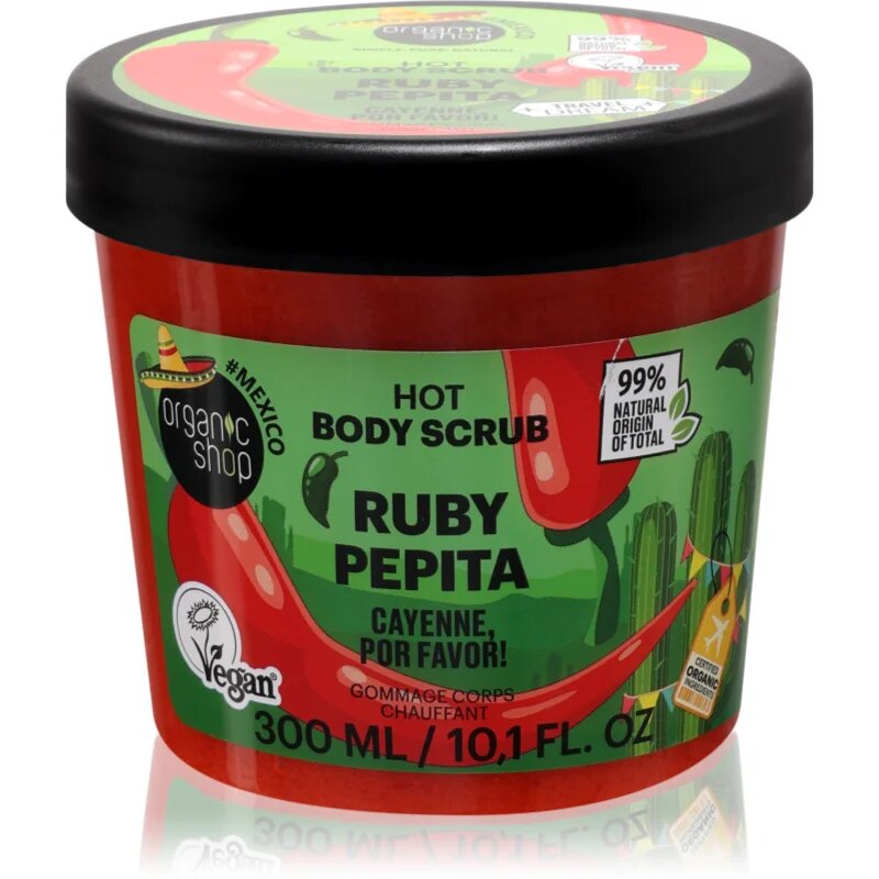 Organic Shop Body Scrub Ruby Pepita hřejivý tělový peeling 300 ml