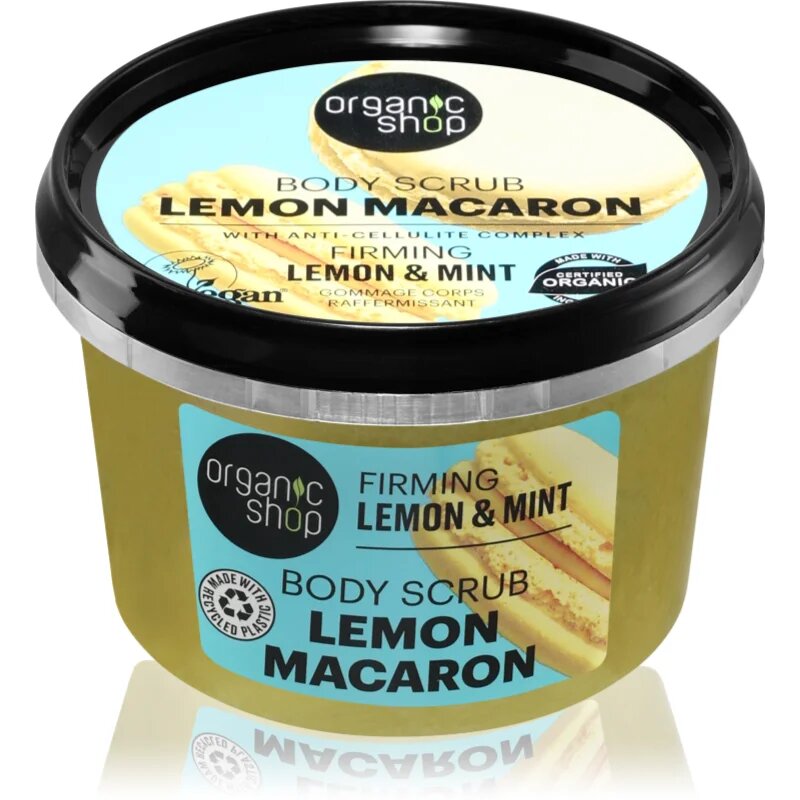 Organic Shop Lemon Macaron zpevňující tělový peeling 250 ml