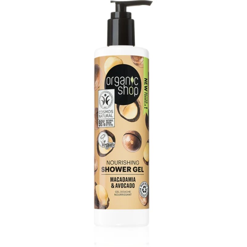 Organic Shop Macadamia & Avocado vyživující sprchový gel 280 ml
