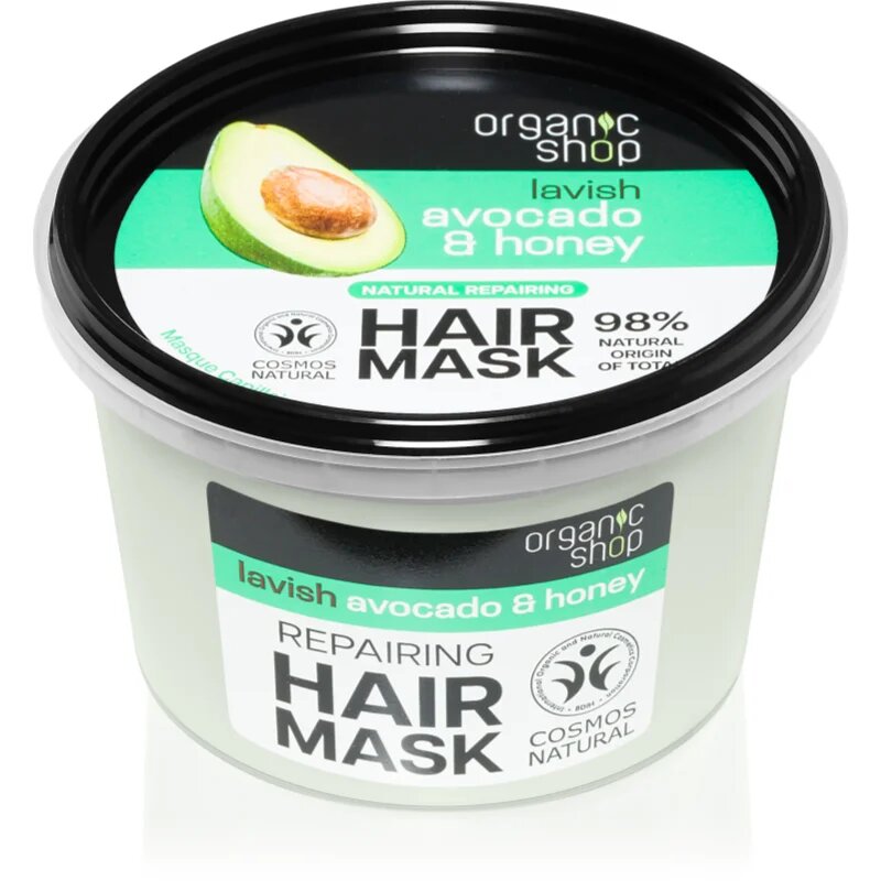 Organic Shop Natural Avocado & Honey regenerační maska na vlasy 250 ml