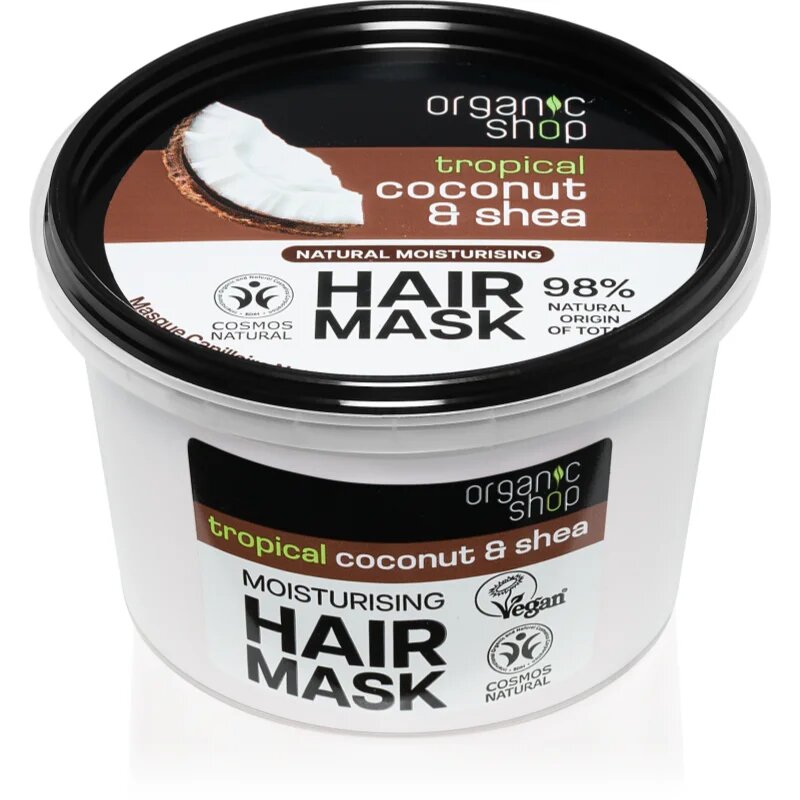 Organic Shop Natural Coconut & Shea intenzivní vlasová maska s hydratačním účinkem 250 ml