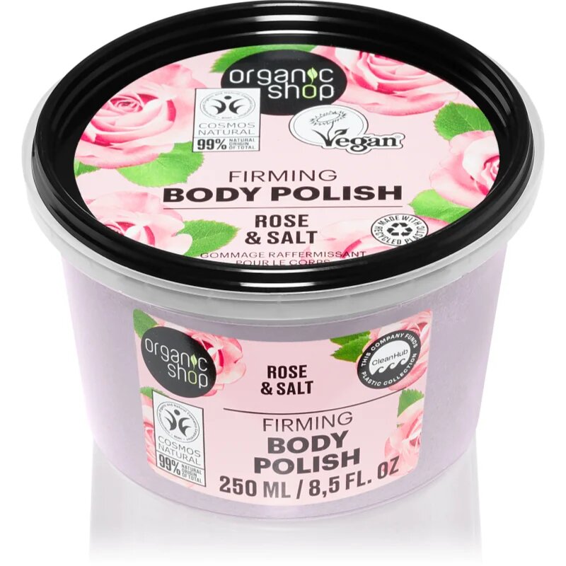Organic Shop Organic Rose & Salt tělový peeling se solí 250 ml