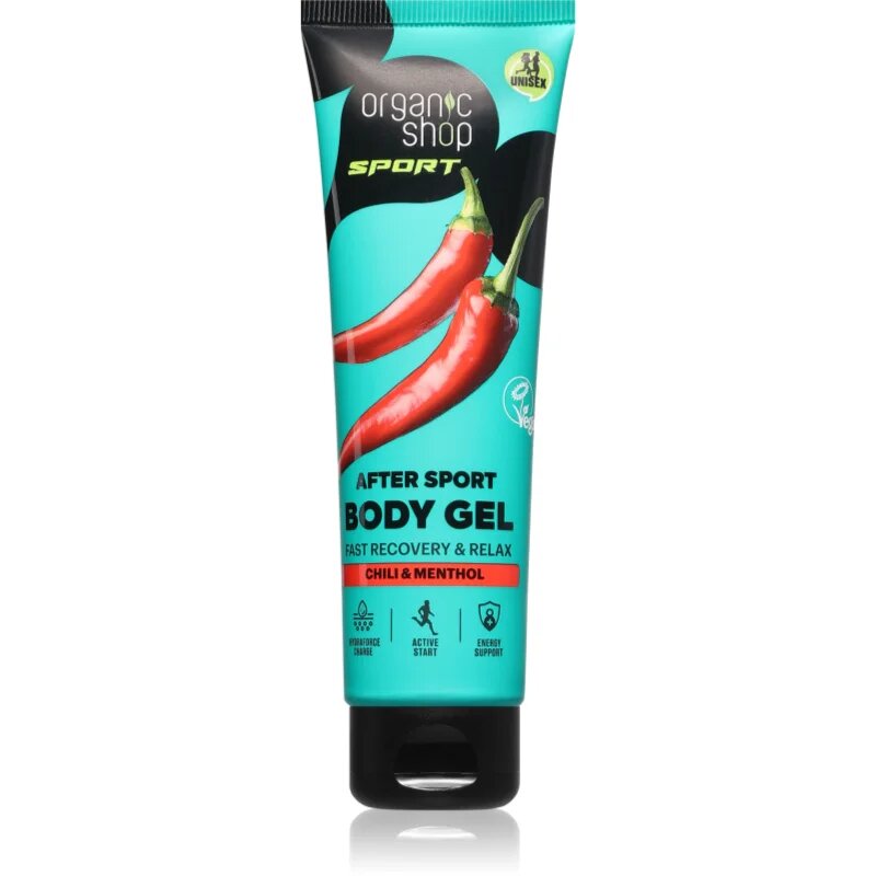 Organic Shop Sport Chili & Menthol tělový gel na unavené svaly 75 ml