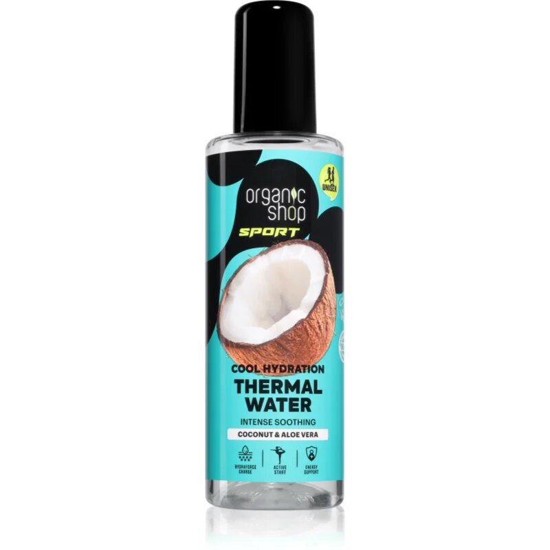 Organic Shop Sport Coconut & Aloe Vera termální voda s hydratačním účinkem 200 ml