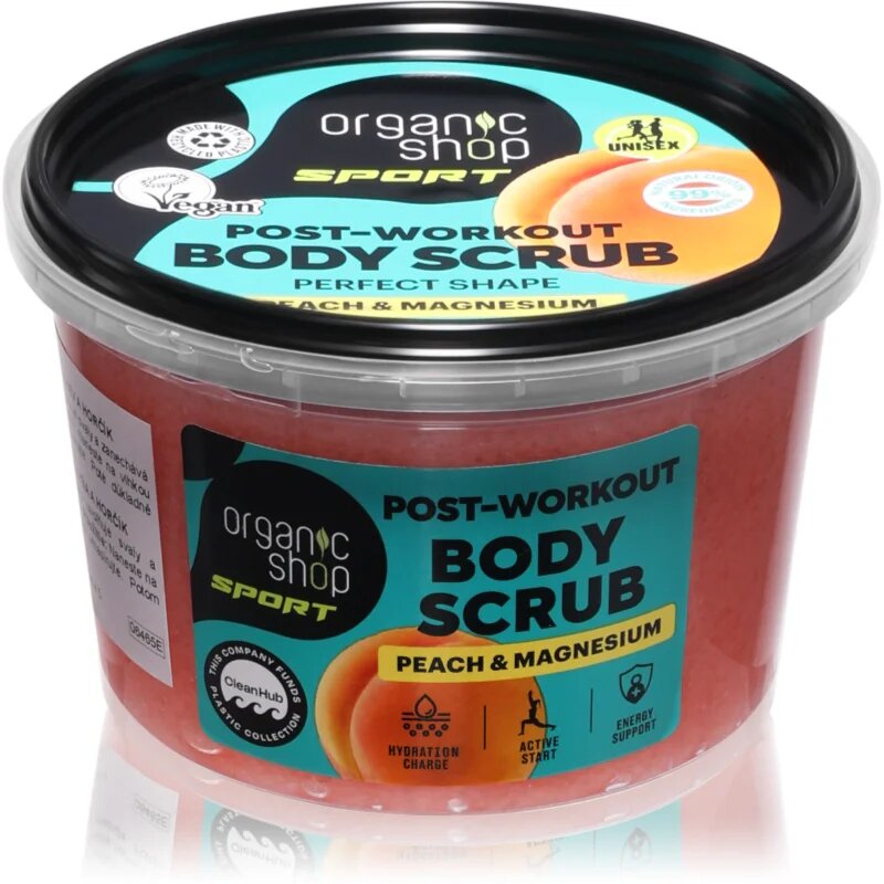 Organic Shop Sport Peach & Magnesium tělový peeling 250 ml