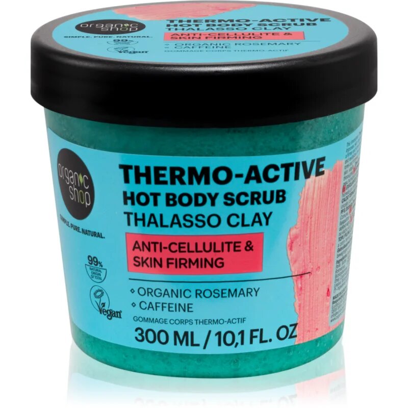 Organic Shop Thalasso Thermo-Active hřejivý tělový peeling s jílem 300 ml