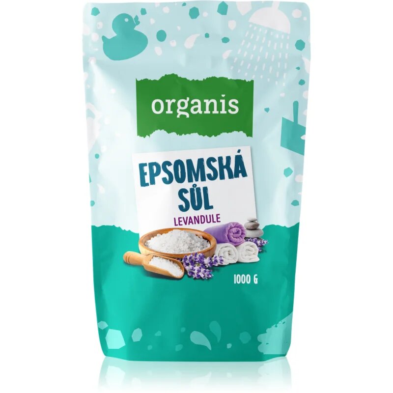 Organis Epsomská sůl Levandule sůl do koupele 1000 g