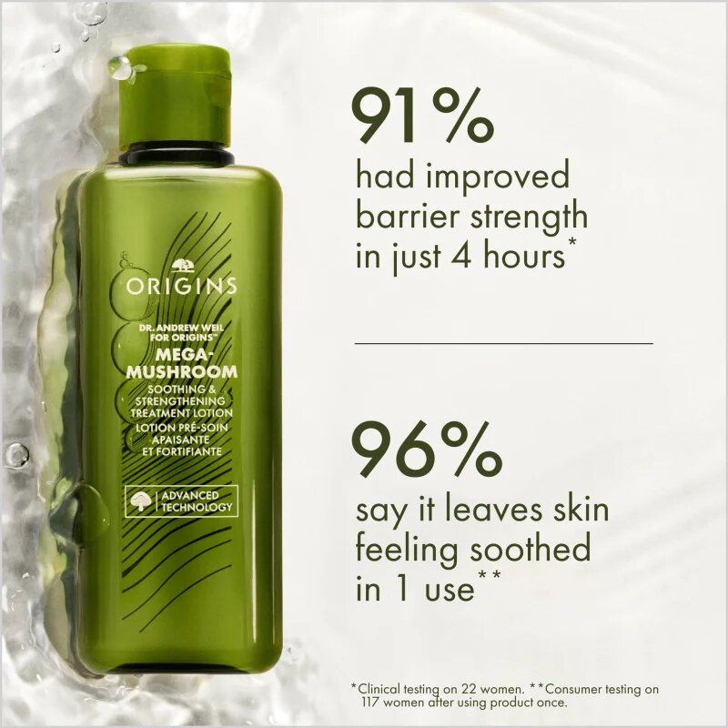Origins Dr. Andrew Weil for ™ Mega-Mushroom Relief & Resilience Soothing Treatment Lotion zjemňující a zklidňující pleťová voda 200 ml