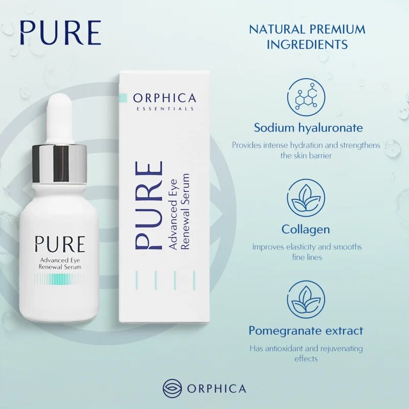 Orphica Pure noční rozjasňující sérum na oční okolí 15 ml