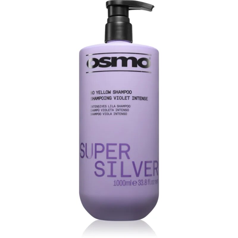 Osmo Super Silver No Yellow Shampoo šampon proti žlutým tónům pro blond a šedivé vlasy 1000 ml