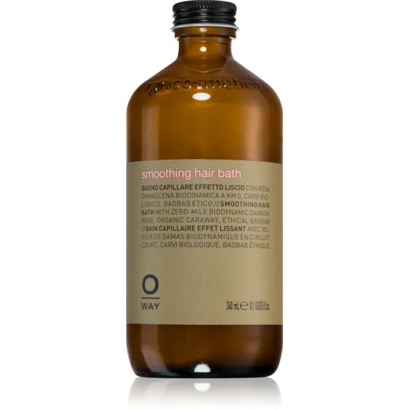 Oway Smooth+ Hair Bath uhlazující šampon pro suché a nepoddajné vlasy 240 ml