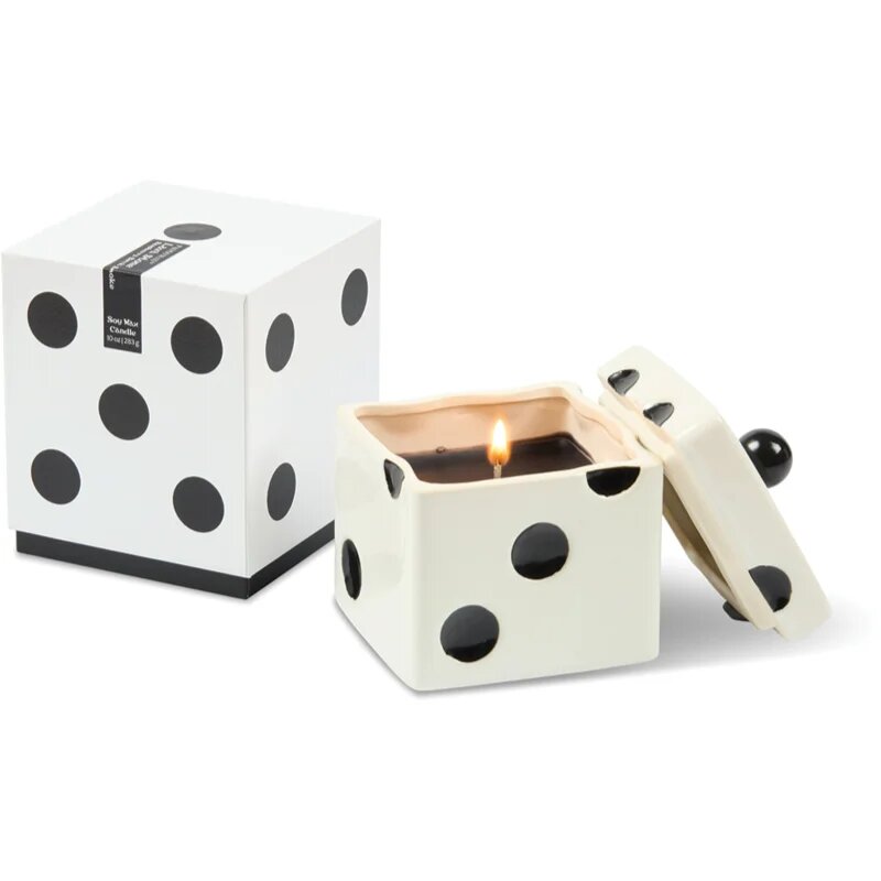 Paddywax Lucky Dice Lava Stone vonná svíčka z keramiky 283 g