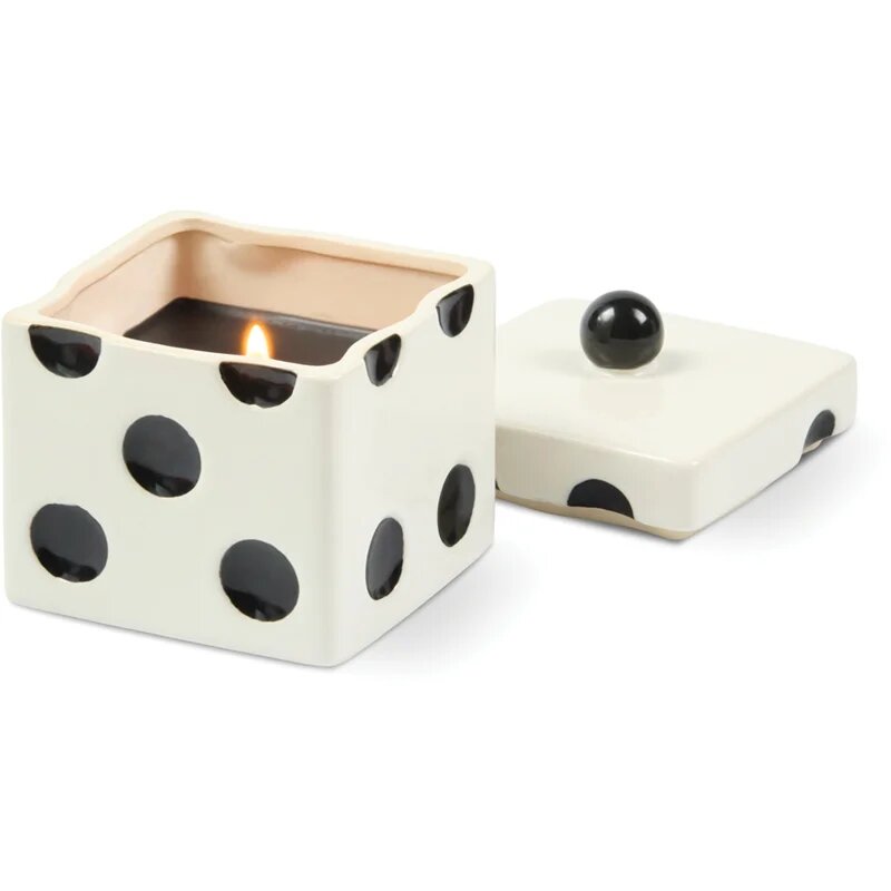 Paddywax Lucky Dice Lava Stone vonná svíčka z keramiky 283 g
