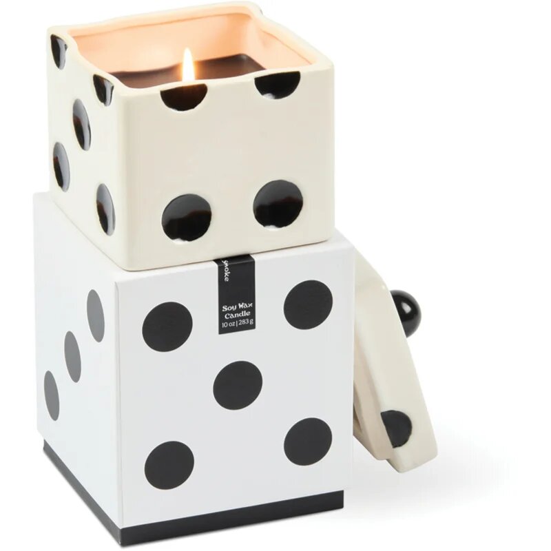 Paddywax Lucky Dice Lava Stone vonná svíčka z keramiky 283 g