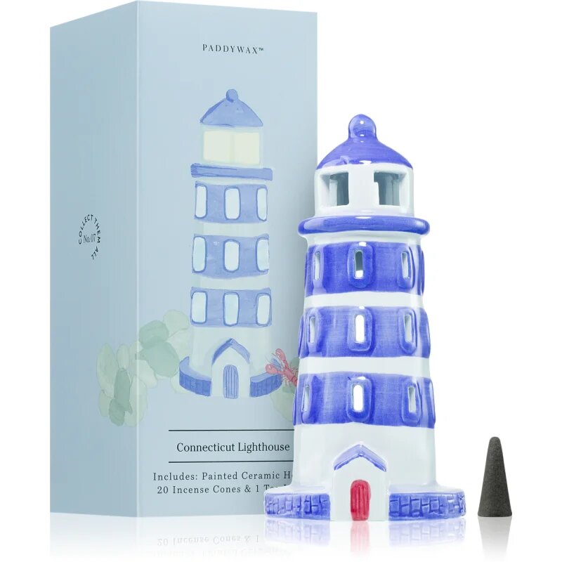 Paddywax Painted Ceramic House Connecticut Lighthouse dárková sada