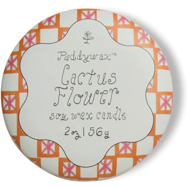 Paddywax Tulip Cactus Flower vonná svíčka s víčkem 56 g