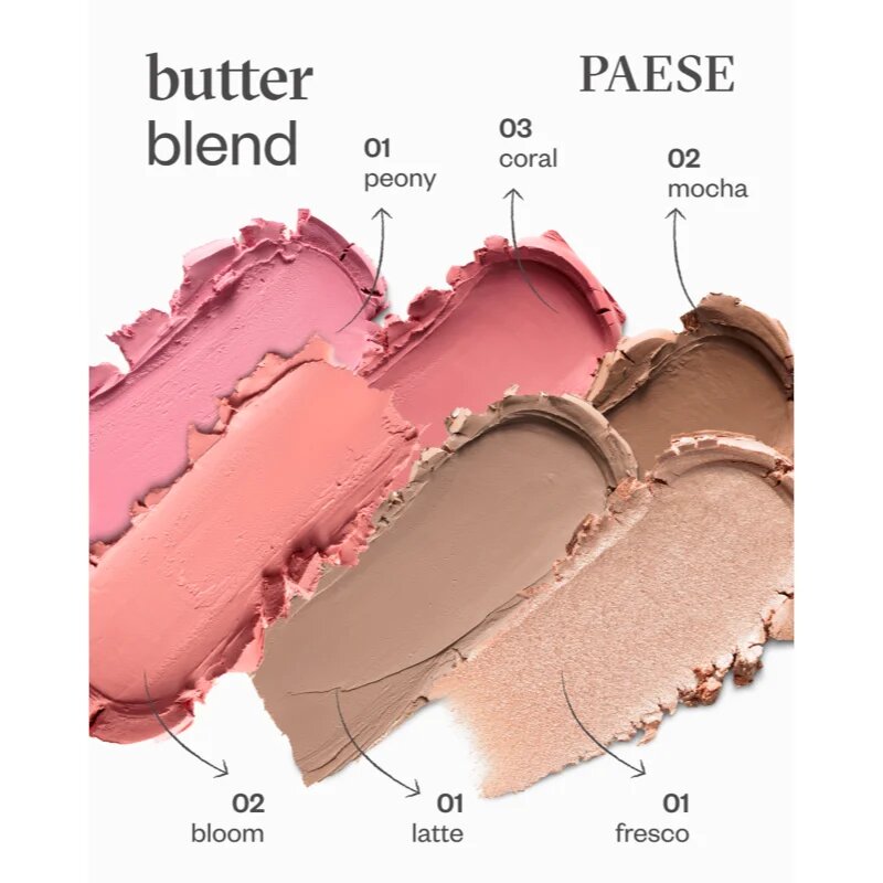Paese Butter Blend Blush Stick tvářenka v tyčince odstín 03 Coral 6 g