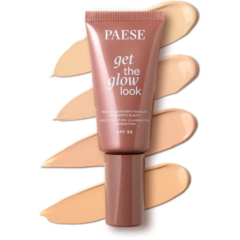 Paese Get The Glow Look Illuminating Foundation lehký make-up s rozjasňujícím účinkem SPF 20 odstín 1N Light Beige 30 ml