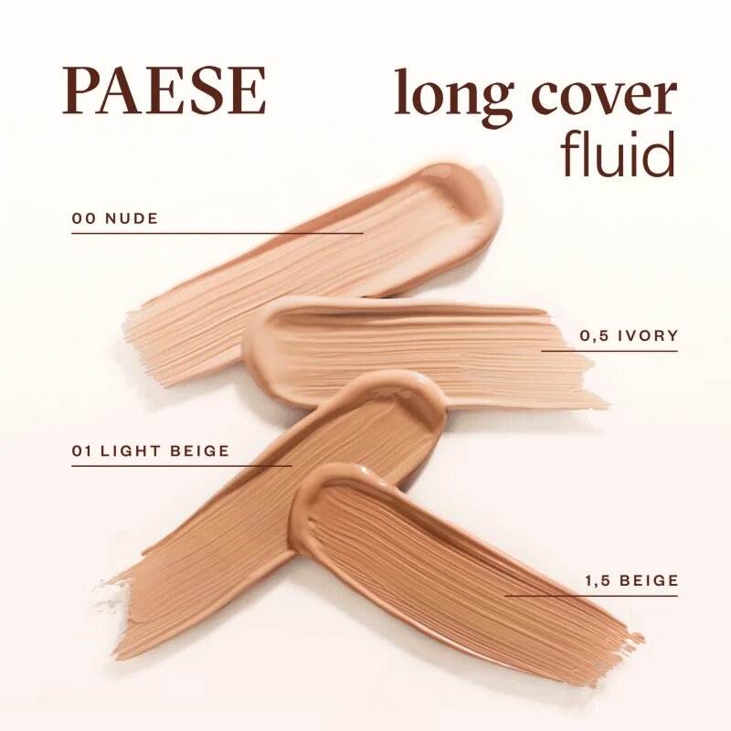 Paese Long Cover Fluid Tube Foundation vysoce krycí make-up odstín 05 ivory 30 ml