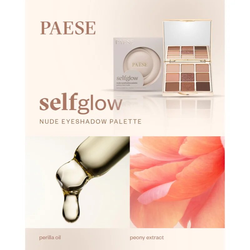 Paese Self Glow Eyeshadow Palette paletka očních stínů odstín Nude 12.5 g
