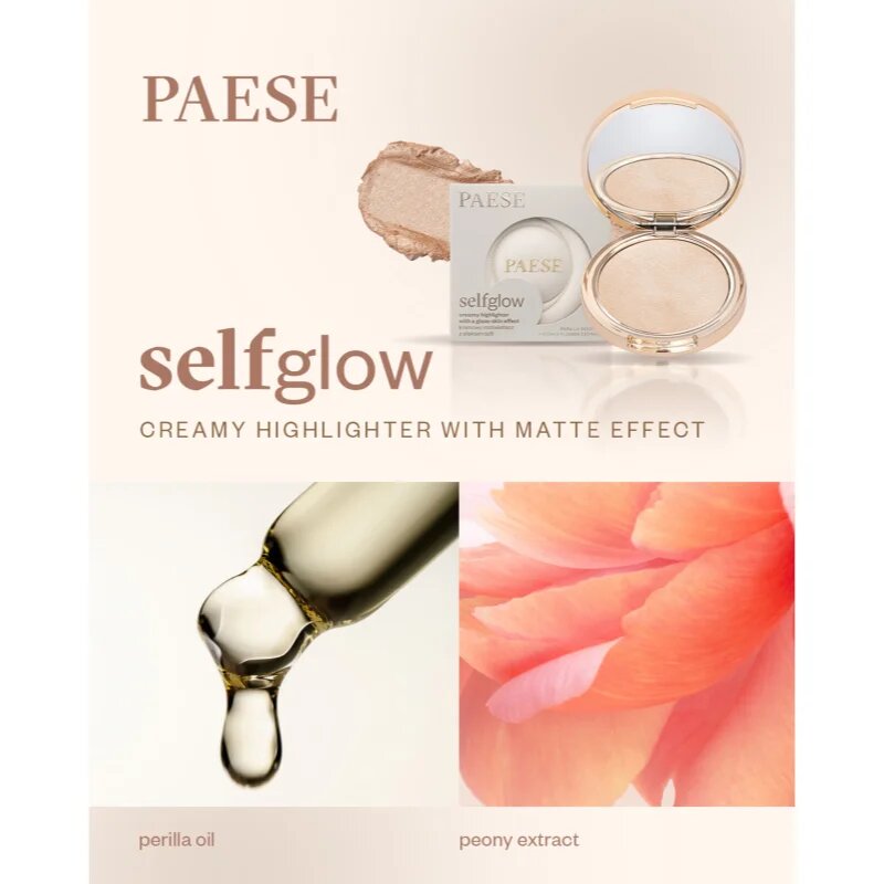 Paese Self Glow Highlighter krémový rozjasňovač odstín golden hour 8 g