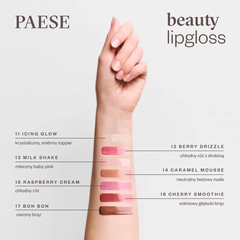 Paese Tasty Lips Beauty Lipgloss lesk na rty odstín 14 caramel mousse 4.5 ml