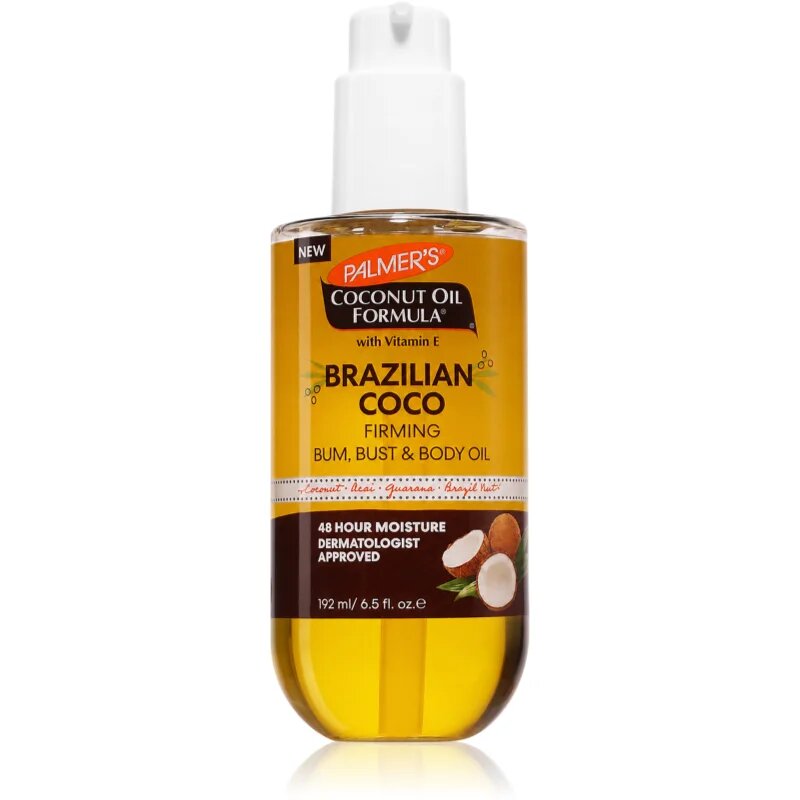 Palmer’s Coconut Oil Formula Brazilian Coco zpevňující tělový olej na tělo a poprsí 192 ml