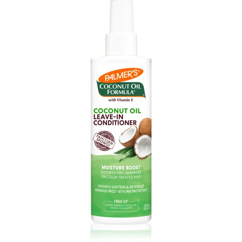 Palmer’s Coconut Oil Formula Moisture Boost bezoplachový kondicionér ve spreji pro suché poškozené a chemicky ošetřené vlasy 250 ml