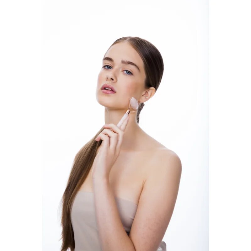 PALSAR7 Massage Roller and Guasha Rose Quartz masážní váleček na obličej a masážní pomůcka