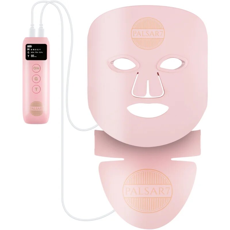 PALSAR7 Photon LED mask Pink Cloud ošetřující LED maska na obličej a dekolt 1 ks
