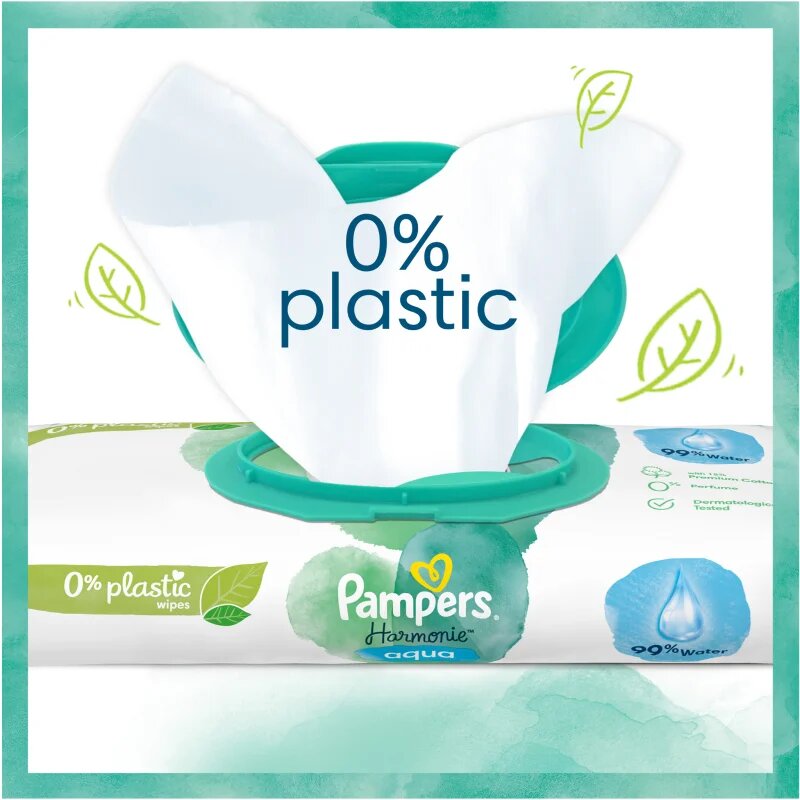 Pampers Harmonie Aqua vlhčené čisticí ubrousky pro děti 24x48 ks