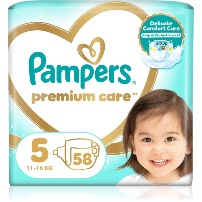 Pampers Premium Care Size 5 jednorázové pleny 11-16 kg 58 ks