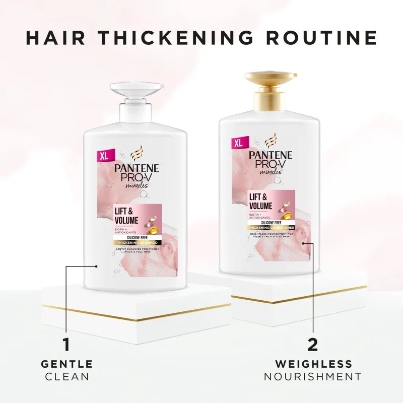 Pantene Pro-V Miracles Lift'N'Volume šampon pro objem jemných vlasů s biotinem 1000 ml