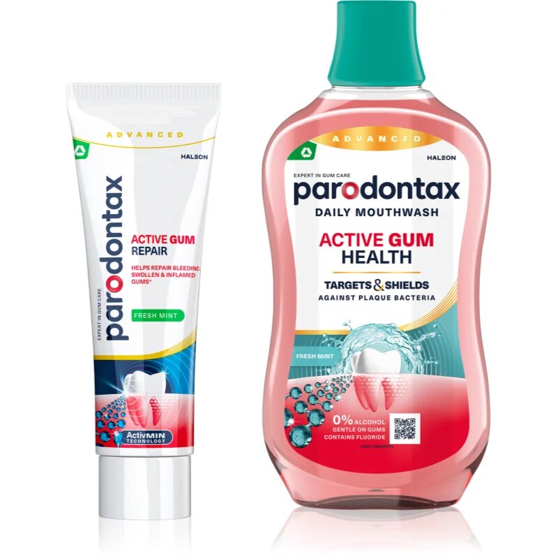 Parodontax Active Gum Repair & Health Fresh Mint sada pro kompletní ochranu zubů