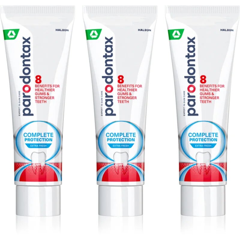 Parodontax Complete Protection Extra Fresh zubní pasta s fluoridem pro zdravé zuby a dásně 3x75 ml